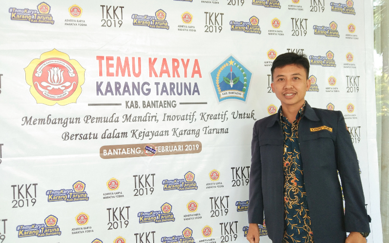 Ahmad Yani maju mencalonkan diri sebagai Ketua Karang Taruna Kabupaten Bantaeng (28/02/2019).
